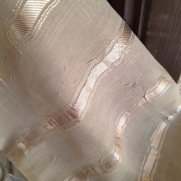 Collection by Connie 2Pc Top SzXL Lined Tank W Over Shirt Creme Silky Shiny Nice - Picture 10 of 16